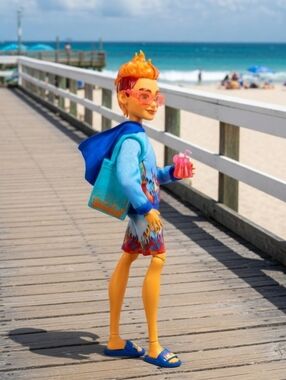 🐎♡Monster High Scare-adise Island Heath Burns Fashion Doll with Swim Trunks